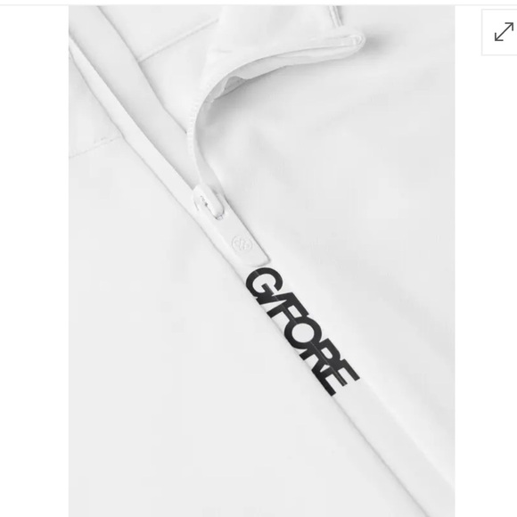 G/FORE  Tech-Jersey Golf Half-Zip Sweatshirt White Size M - Picture 5 of 10